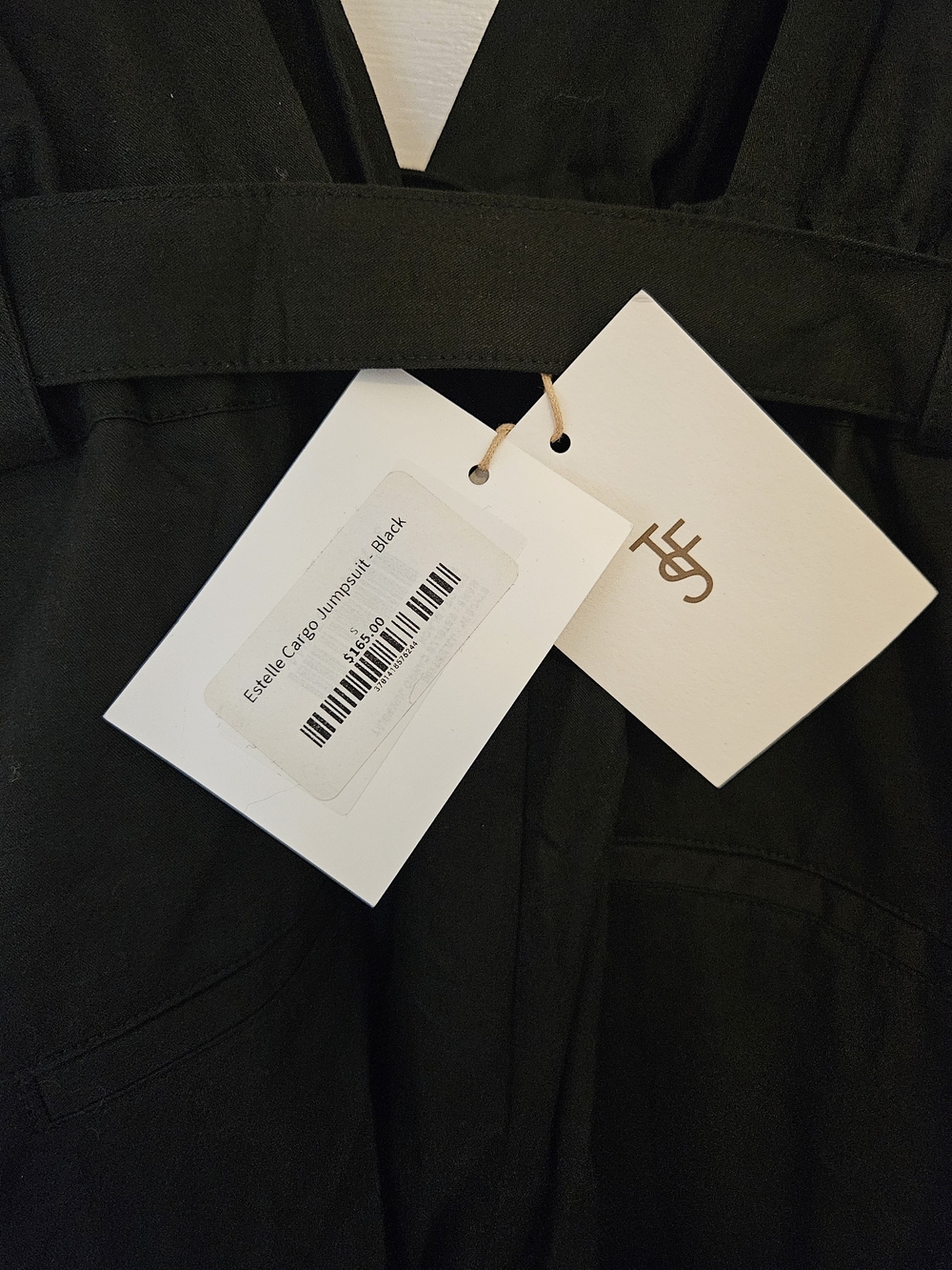 The Frankie Shop Black Estelle Cargo Jumpsuit